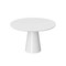 Homeroots 36" White Wood and Metal Pedestal Base Round Top Dining Table 555177 - alternate 3
