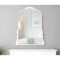 Homeroots 32" White Arch Baroque Framed Accent Mirror 569261 - alternate 1