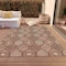 Homeroots 5' X 8' Orange Beige And Gray Floral Medallion Washable Indoor Outdoor Area Rug 614624 - alternate 3