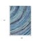 Homeroots 9' X 12' Blue Aqua And Ivory Abstract Washable Indoor Outdoor Area Rug 631237 - alternate 2