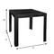 Leisuremod Mace Weave Design Outdoor Square Dining Table, Black MT31BL - alternate 3