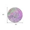 Homeroots 8' Round Purple Round Abstract Washable Non Skid Indoor Outdoor Area Rug 559191 - alternate 5