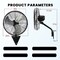 Edendirect 20 in 3-Speed Wall Mount Fan in Black, with 90 Deg Auto Oscillation, 30 Deg Vertical Tilt ZRDFC-K20-Black - alternate 2