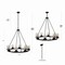 Jonathan Y Coronet 33.5" 8-Light Iron/Seeded Glass Rustic Farmhouse Round LED Chandelier, Oil Rubbed Bronze JYL7554A - alternate 2