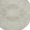 Homeroots 8' Taupe And Ivory Round Medallion Washable Indoor Outdoor Area Rug 617475 - alternate 4