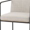 Homeroots Beige and Black Upholstered Cushion And Metal Dining Arm Chair 605663 - alternate 2