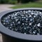 Homeroots Black Round Reflective Fire Pit Glass 479084 - alternate 3