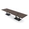 Skutchi Designs Rectangle Conference Table With Power, 48 in W, 168 in L, Brown HAR-REC-48X168-DOU.BK-H3041-EBLK - alternate 1