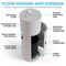 Wipex Stainless Steel White Floor Dispenser with Trash Can, Fits 99% of Refill Rolls, Matte Brushed Metal WX72239WFD - alternate 2