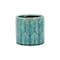 Homeroots Turquoise Ceramic 22 Ounce Geometric Round Distressed Pot Planter 487454 - alternate 2