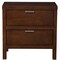 Homeroots 24" Brown Wood Two Drawer Nightstand 399270 - alternate 1