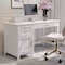 Martha Stewart 22.75 in. D X 54 in. W X Engineered Wood, Steel, White Frame/Polished Brass Hardware ZG-ZP-09-WH-GLD-MS - alternate 5