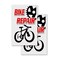 Signmission Bike Repair, Vinyl Decals Only 24 Inch x 36 Inch, Vinyl Decal, 2PK DSB-2436-2PACK-Bike Repair - alternate 1