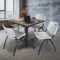 Regency Square Kobe Breakroom Table W/ 4 M Stack Chairs, 36 in W, 36 in L, Noble Oak TKB3636NO47GY - alternate 3