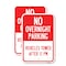 Signmission No Overnight Parking Vehicles Towed After 11 Pm, 12'' X 18'' 2 Signs, Heavy Gauge Aluminum, 2PK A-1218-2PACK-23827 - alternate 1