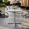 Flash Furniture 36" Round Outdoor Tabletop, White Faux Marble, Seamless Surface Technology, 30" x 30" Silver X Base ST-RD36-WHMAR-T3030S-GG - alternate 7