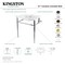 Kingston Brass 31" Ceramic Console Sink with Brass Legs, 1-Hole, White/Brushed Nickel KVBH312278 - alternate 2