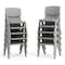 Flash Furniture Plastic Stacking School Chairs with 10.5 in Seat Height in Soft Gray, 10PK 10-YU-YCX-003-SFTGY-GG - alternate 6