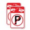 Signmission No Parking Tow Away Zone Symbol, 12'' X 18'' 2 Signs, Heavy Gauge Aluminum, 2PK A-1218-2PACK-23612 - alternate 1