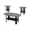 Homeroots Set of Three 36" Gray And Black Wood Coffee Table With Shelf, 3PK 366082 - alternate 3