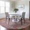 Homeroots 8' Pink Gray And Gold Round Floral Washable Indoor Outdoor Area Rug 604086 - alternate 4