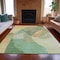 Homeroots 10' X 14' Artichoke Green And Taupe Abstract Washable Indoor Outdoor Area Rug 630428 - alternate 4