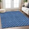 Homeroots 10' X 14' Blue And Ivory Geometric Washable Indoor Outdoor Area Rug 596182 - alternate 3