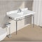 Kingston Brass 49" x 22" Quartz Vanity Top with Rectangular Sink, 8" Faucet Drillings, Quartz White KVPB4922W38CR - alternate 2