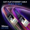 Maximm 15ft Cat7 Flat Shielded Ethernet Cable 10Gbps RJ45, 5PK, Pink, 10PK CAT7FLAT-15FTMC-10PK - alternate 3