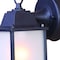 Homeroots Matte Black Hanging Frosted Glass Lantern Wall Light 399215 - alternate 3