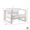 Armen Living Paradise Outdoor Light Eucalyptus Wood Lounge Chair with Gray Cushions LCPRCHLALT - alternate 4