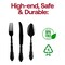 Smarty Had A Party Black Baroque Disposable Plastic Cutlery Set - 480 Spoons, 480 Forks and 480 Knives, 1440PK 8330-B-CS-CASE - alternate 3