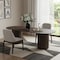Homeroots 86" Walnut Wood Double Pedestal Base Oval Dining Table 720677 - alternate 2