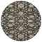 Homeroots 8' Black Brown And Ivory Round Moroccan Washable Indoor Outdoor Area Rug 605147 - alternate 4