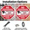 Signmission No Trespassing Protected by Video S, 6 Inch X 6 Inch, Plastic Sign OC-P-6-100 - alternate 4