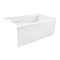 Kingston Brass 48" Acrylic Rectangular 3-Wall Alcove Tub, Left Hand Drain and Anti-Skid Surface, Glossy White VTAM4832L22D - alternate 3