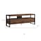 Homeroots 59in Brown and Black Cabinet Enclosed Storage TV Stand 332966 - alternate 3