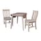 Whitewood Industries Extension Dining Tables, 45 in L, 54 in H, Parawood, 3 Piece K09-42DL-C61-2 - alternate 3