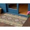 Homeroots 3' X 5' Green Geometric Washable Indoor Outdoor Area Rug 607440 - alternate 1