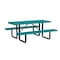 Leisure Craft Rectangle Picnic Table, Teal, Surface Mount, 6 ft L T6XPSM-TEAL - alternate 1