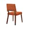 Armen Living Channell Wood Dining Chair in Walnut Finish with Orange Fabric - Set of 2 LCCHCHWAOR - alternate 3