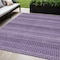 Homeroots 5' X 8' Lavender And Purple Striped Washable Indoor Outdoor Area Rug 610601 - alternate 1