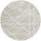 Homeroots 8' Beige And Ivory Round Geometric Washable Indoor Outdoor Area Rug 600416 - alternate 5