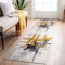 World Rug Gallery Contemporary Modern Abstract Runner Rug 2 ft 7 in x 8 ft Gold 950GOLD27X8 - alternate 1