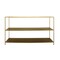 Homeroots 60" Brass Iron Console Table With Shelves 488803 - alternate 1