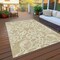 Homeroots 3' X 5' Beige And Ivory Damask Washable Indoor Outdoor Area Rug 614401 - alternate 3