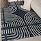 World Rug Gallery Bohemian Lines Washable Non Slips Area Rug 3 ft x 5 ft Black WR72BLACK3X5 - alternate 1