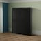 Basicwise 66-Inch Multi-Functional Black Finish Kitchen Pantry Cabinet with 4 Doors, 3 Adjustable QI004696.BK - alternate 2