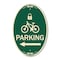 Signmission Parking With Lock Cycle & Left Arrow Symbol, 12 In X 18 In Architectural, Heavy Gauge Aluminum A-OV-G-1218-23474 - alternate 1