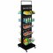 Azar Displays Pro Series: Two-Sided Pegboard Floor Display with Metal Frame, 16"W x 60"H 700800-BLK - alternate 2